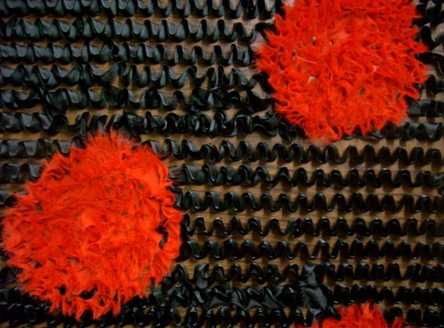 7.Red Flower On Black Ribbon